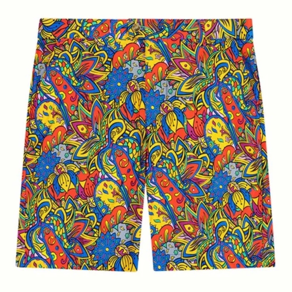 NWT LOUDMOUTH Dr. Wack Men's Heritage Short Size 32 Golf Inseam 9" Golf Shorts